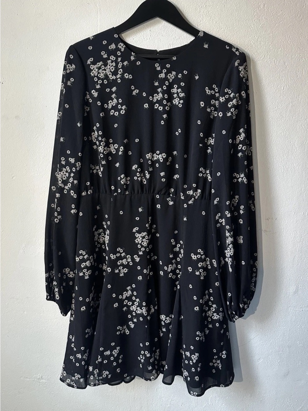 Ted Baker London Black Floral Long Sleeve Mini Dress Women’s Size 3